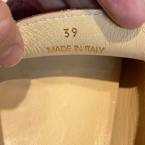 M. GEMI THE FELIZE SUEDE DRIVING SHOE MOCCASIN LOAFER BURGUNDY WOMENS SZ 39 - Picture 10 of 14